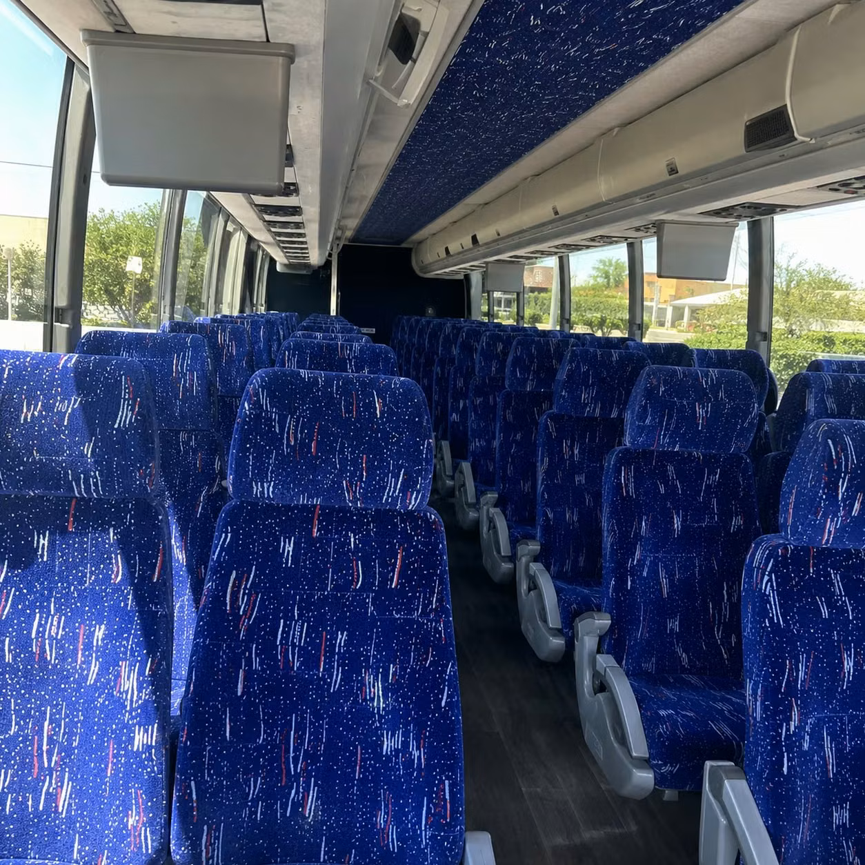 56 passenger charter bus inside